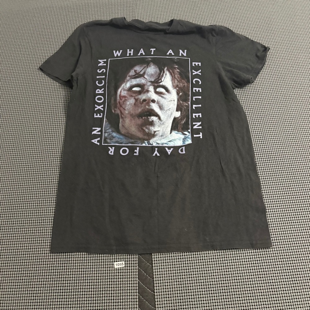 The Exorcist Movie Graphic T-Shirt Black What An Excellent Day For An Exorcism L